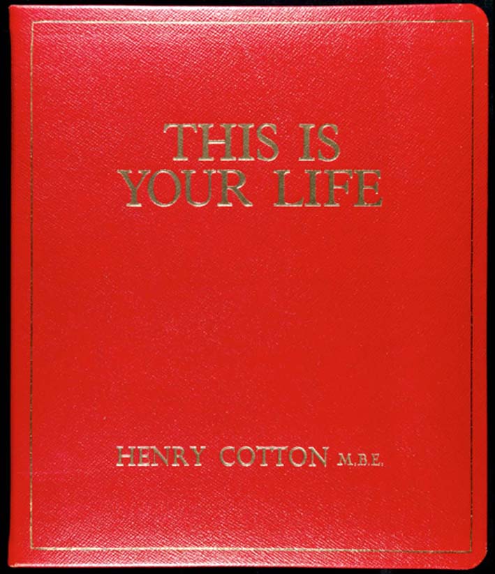 Henry Cotton This Is Your Life Big Red Book